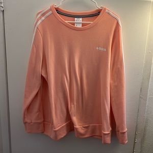 Pink and White Adidas Sweater